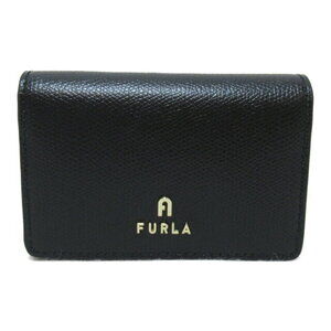 Furla Camellia Leather Bifold Wallet Black Wallet